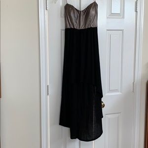 Strapless silver and black Buz Yah Kal dress